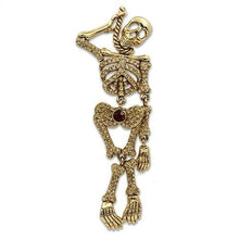 Load image into Gallery viewer, LO2409 - Gold White Metal Brooches with Top Grade Crystal  in Multi Color
