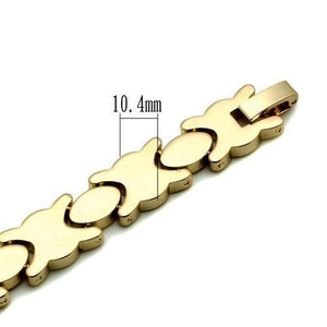 LO2424 - Gold Brass Bracelet with No Stone