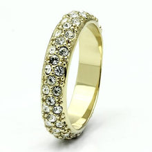 Load image into Gallery viewer, LO2480 - Gold Brass Ring with Top Grade Crystal  in Clear