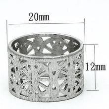 Load image into Gallery viewer, LO2536 - Rhodium Brass Ring with No Stone