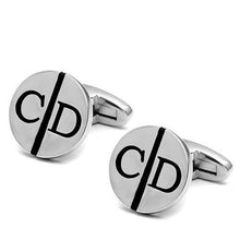 Load image into Gallery viewer, LO2556 - Rhodium Brass Cufflink with No Stone