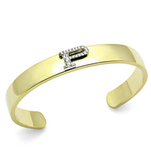 Load image into Gallery viewer, LO2585 - Gold+Rhodium White Metal Bangle with Top Grade Crystal  in Clear