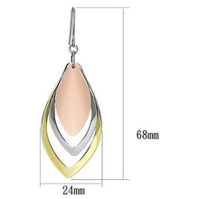 Load image into Gallery viewer, LO2681 - Rhodium + Gold + Rose Gold Iron Earrings with No Stone