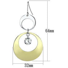 Load image into Gallery viewer, LO2691 - Gold+Rhodium Iron Earrings with AAA Grade CZ  in Clear