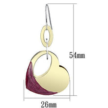 Load image into Gallery viewer, LO2693 - Gold Iron Earrings with Epoxy  in Siam