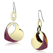 Load image into Gallery viewer, LO2693 - Gold Iron Earrings with Epoxy  in Siam