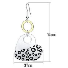 Load image into Gallery viewer, LO2700 - Reverse Two-Tone Iron Earrings with Epoxy  in Jet