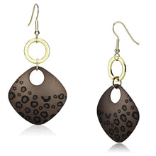 Load image into Gallery viewer, LO2701 - Special Color Iron Earrings with Epoxy  in Jet