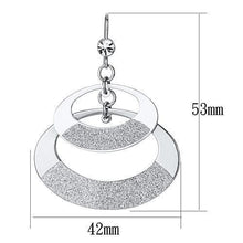 Load image into Gallery viewer, LO2714 - Matte Rhodium &amp; Rhodium Iron Earrings with Top Grade Crystal  in Clear