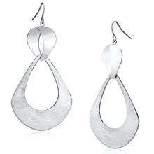 Load image into Gallery viewer, LO2752 Matte Rhodium &amp; Rhodium Iron Earrings with No Stone in No Stone