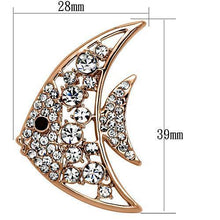 Load image into Gallery viewer, LO2787 - Flash Rose Gold White Metal Brooches with Top Grade Crystal  in Clear