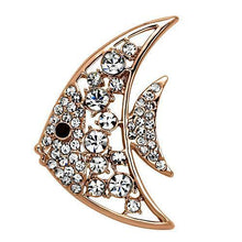 Load image into Gallery viewer, LO2787 - Flash Rose Gold White Metal Brooches with Top Grade Crystal  in Clear