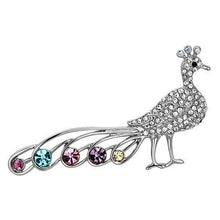 Load image into Gallery viewer, LO2797 - Imitation Rhodium White Metal Brooches with Top Grade Crystal  in Multi Color