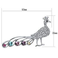 Load image into Gallery viewer, LO2797 - Imitation Rhodium White Metal Brooches with Top Grade Crystal  in Multi Color