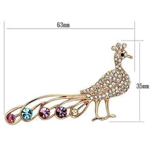 Load image into Gallery viewer, LO2798 - Flash Rose Gold White Metal Brooches with Top Grade Crystal  in Multi Color