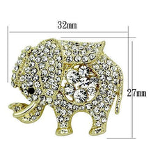 Load image into Gallery viewer, LO2804 - Flash Gold White Metal Brooches with Top Grade Crystal  in Clear