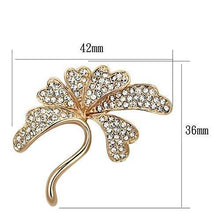 Load image into Gallery viewer, LO2875 - Flash Rose Gold White Metal Brooches with Top Grade Crystal  in Clear