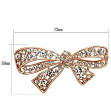 Load image into Gallery viewer, LO2883 - Flash Rose Gold White Metal Brooches with Top Grade Crystal  in Clear
