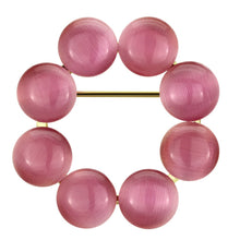 Load image into Gallery viewer, LO2886 - Flash Gold White Metal Brooches with Synthetic Cat Eye in Rose