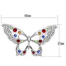 Load image into Gallery viewer, LO2906 - Imitation Rhodium White Metal Brooches with Top Grade Crystal  in Multi Color