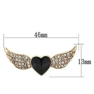 LO2909 - Flash Rose Gold White Metal Brooches with Top Grade Crystal  in Multi Color