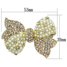 Load image into Gallery viewer, LO2927 - Flash Gold White Metal Brooches with Synthetic Pearl in White