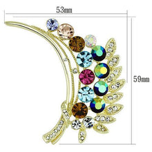 Load image into Gallery viewer, LO2929 - Flash Gold White Metal Brooches with Top Grade Crystal  in Multi Color