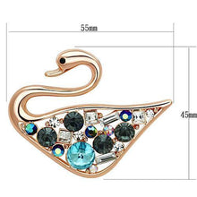 Load image into Gallery viewer, LO2934 - Flash Rose Gold White Metal Brooches with Top Grade Crystal  in Multi Color