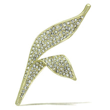 Load image into Gallery viewer, LO2935 - Flash Gold White Metal Brooches with Top Grade Crystal  in Clear