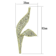 Load image into Gallery viewer, LO2935 - Flash Gold White Metal Brooches with Top Grade Crystal  in Clear