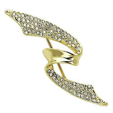Load image into Gallery viewer, LO2940 - Flash Gold White Metal Brooches with Top Grade Crystal  in Clear