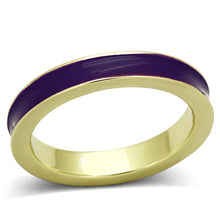 Load image into Gallery viewer, LO2969 Gold Brass Ring with Epoxy in Amethyst