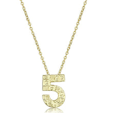 Load image into Gallery viewer, LO3468 - Flash Gold Brass Chain Pendant with Top Grade Crystal  in Clear