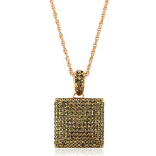 Load image into Gallery viewer, LO3472 - Rose Gold Brass Chain Pendant with Top Grade Crystal  in Smoked Quartz