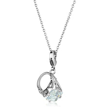 Load image into Gallery viewer, LO3491 - Rhodium Brass Pendant with AAA Grade CZ  in Clear