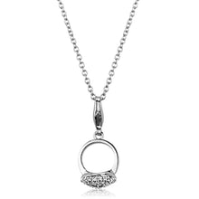 Load image into Gallery viewer, LO3492 - Rhodium Brass Pendant with AAA Grade CZ  in Clear