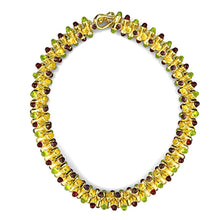 Load image into Gallery viewer, LO3610 Gold Brass Necklace with Synthetic in Multi Color
