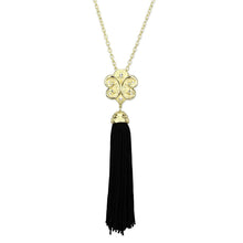 Load image into Gallery viewer, LO3678 - Gold &amp; Brush Brass Chain Pendant with Top Grade Crystal  in Clear