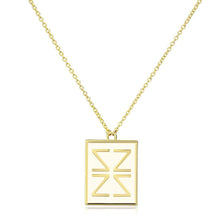 Load image into Gallery viewer, LO3684 - Gold Brass Chain Pendant with Epoxy  in White