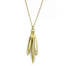 Load image into Gallery viewer, LO3712 - Gold &amp; Brush Brass Chain Pendant with No Stone