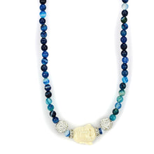 Load image into Gallery viewer, LO3813 Antique Silver Brass Necklace with Synthetic in Multi Color