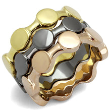 Load image into Gallery viewer, LO3926 - Tricolor Brass Ring with No Stone
