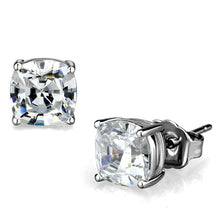 Load image into Gallery viewer, LO3948 - Rhodium Brass Earrings with AAA Grade CZ  in Clear