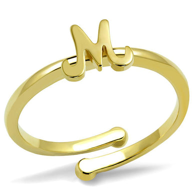 LO3994 - Flash Gold Brass Ring with No Stone