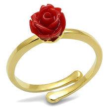 Load image into Gallery viewer, LO4058 - Flash Gold Brass Ring with Synthetic Synthetic Stone in Siam