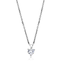 Load image into Gallery viewer, LO4171-16+2 - Rhodium Brass Chain Pendant with AAA Grade CZ  in Clear