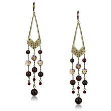 Load image into Gallery viewer, LO4186 - Antique Copper Brass Earrings with Assorted  in Multi Color