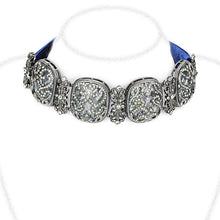 Load image into Gallery viewer, LO4206 - TIN Cobalt Black Brass Necklace with AAA Grade CZ  in Clear