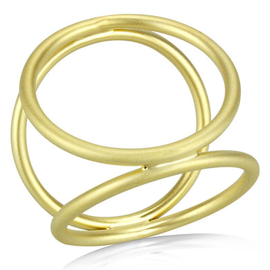 LO4247 - Matte Gold Brass Ring with No Stone