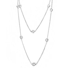 Load image into Gallery viewer, LO4704 - Rhodium Brass Necklace with AAA Grade CZ  in Clear